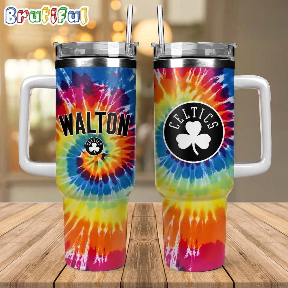 NBA Bill Walton Boston Celtics TieDye Style Stanley Tumbler 40oz