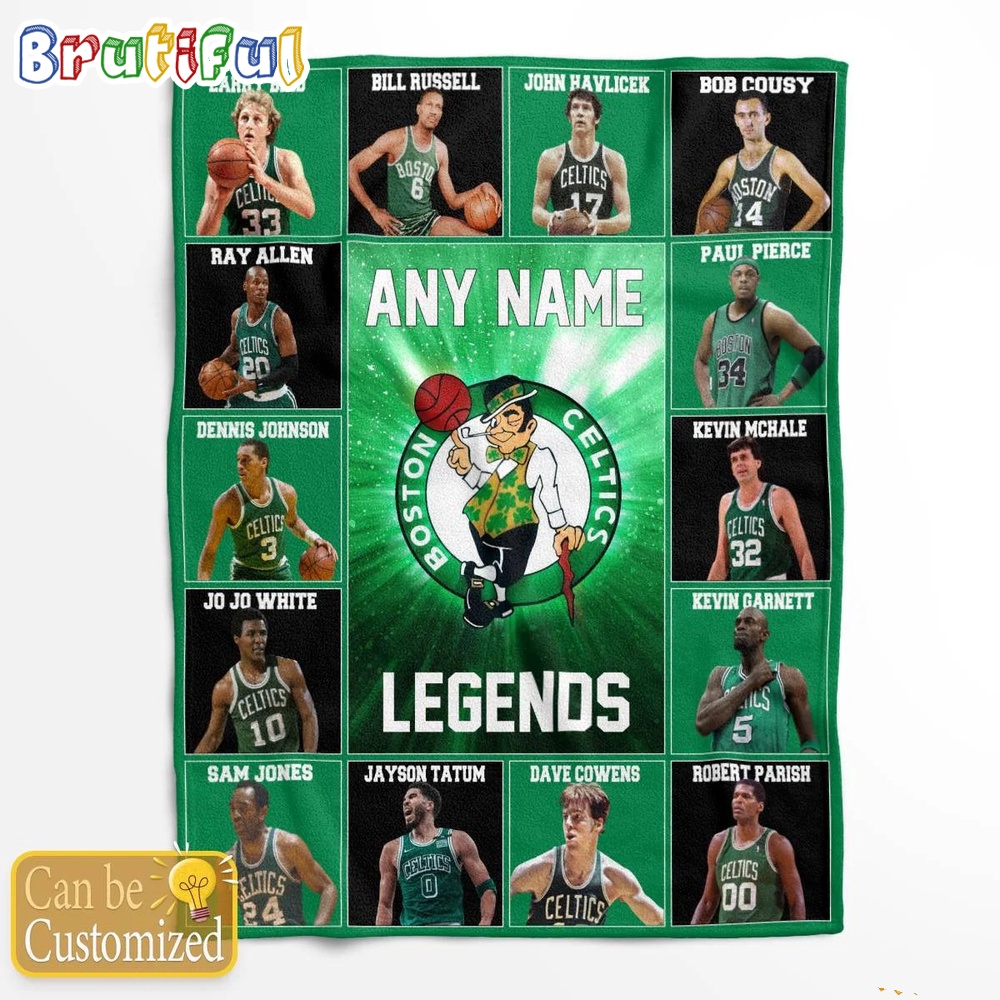 NBA Boston Celtics Basketball Team Player Legends Blanket 1