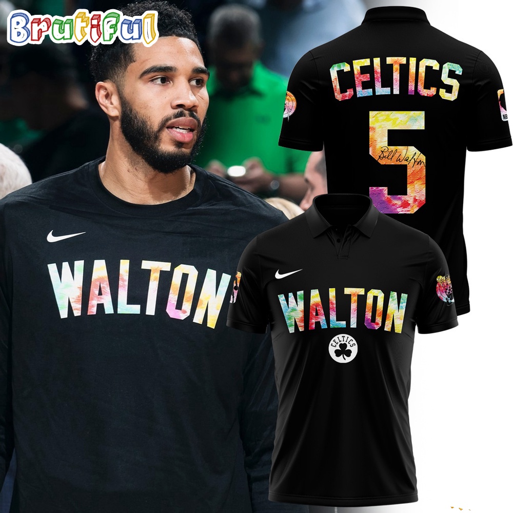NBA Boston Celtics Bill Walton 2024 Signature Polo Shirt