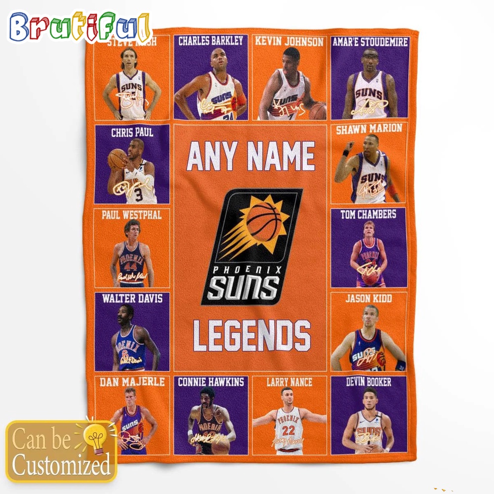 NBA Phoenix Suns Basketball Team Player Legends Blanket 1