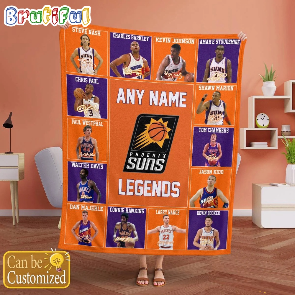 NBA Phoenix Suns Basketball Team Player Legends Blanket 2