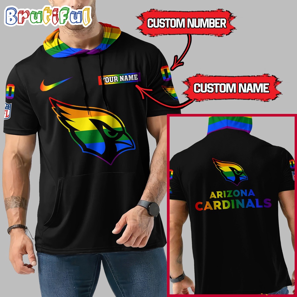 NFL Arizona Cardinals LGBT Workout Hoodie Tank Tops Custom LGBT Pride Shirt