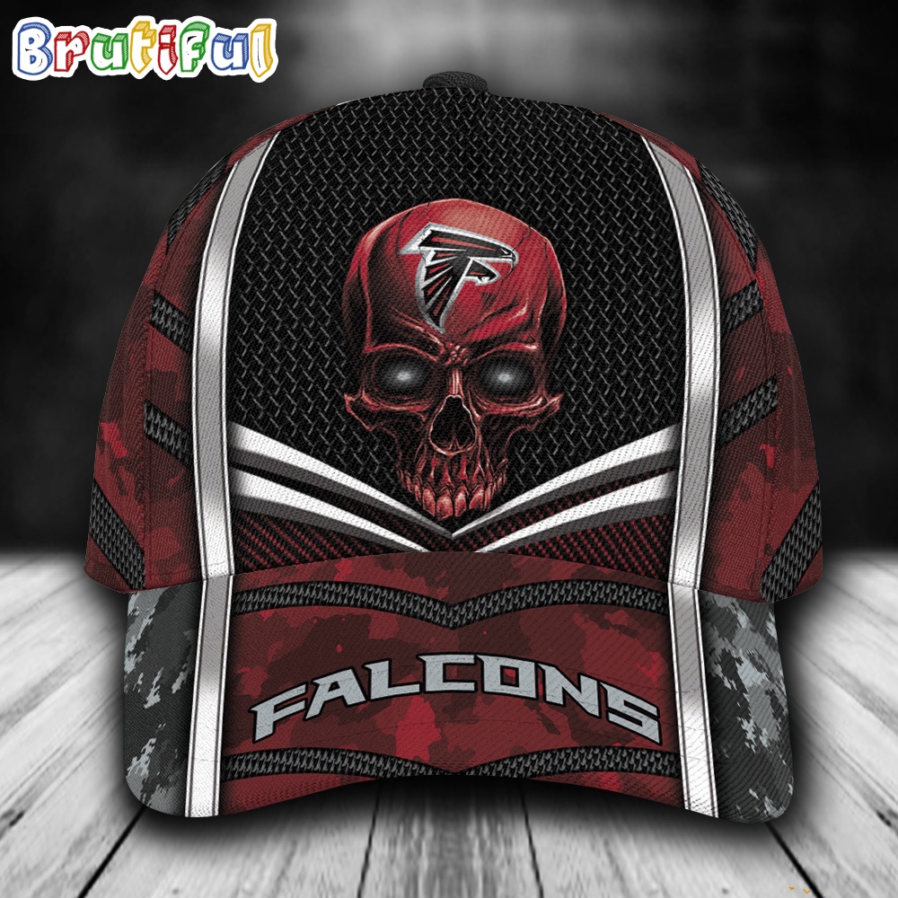 NFL Atlanta Falcons Special Halloween Skull Custom Baseball Cap 1