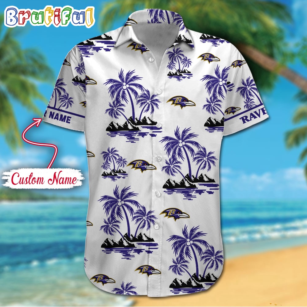 NFL Baltimore Ravens Palm Tree Tropical Summer Hawaiian Shirt 1