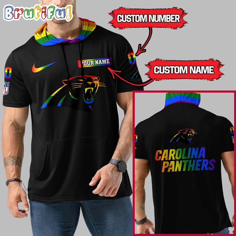 NFL Carolina Panthers LGBT Workout Hoodie Tank Tops Custom LGBT Pride Shirt