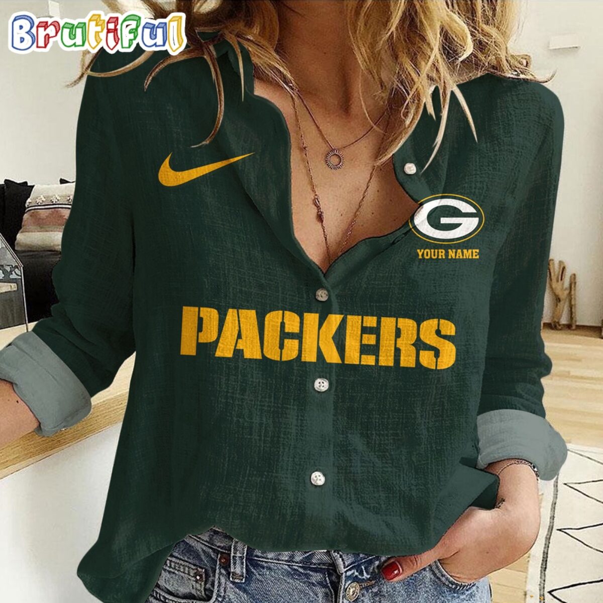 women's green bay packers dress Women's Green Bay Packers Helmet Oversized Oversized Tee Dress | Black | Size S/M