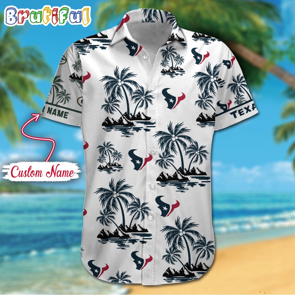 NFL Houston Texans Palm Tree Tropical Summer Hawaiian Shirt 1