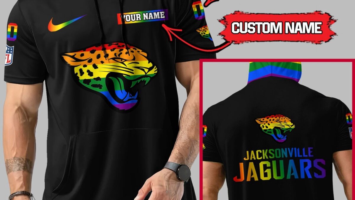 NFL Jacksonville Jaguars LGBT Workout Hoodie Tank Tops Custom LGBT