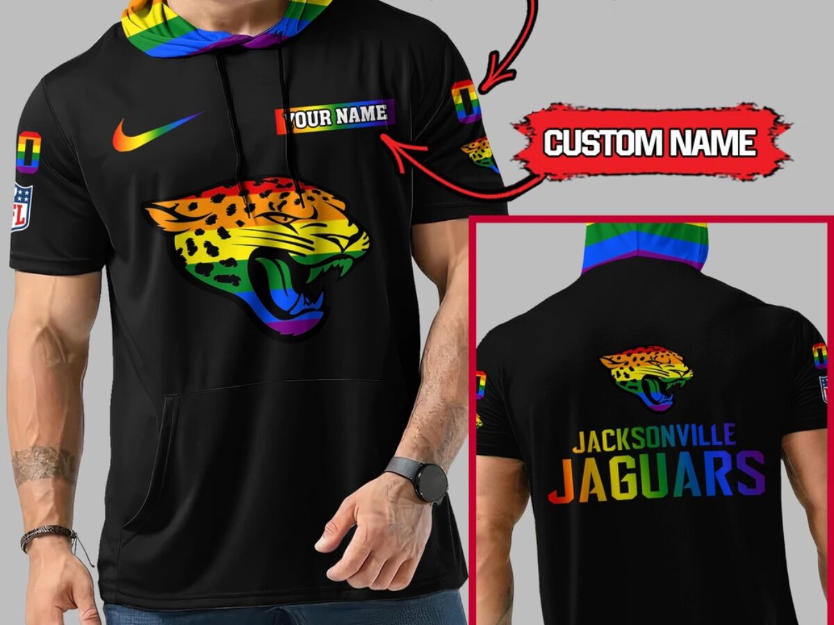 NFL Jacksonville Jaguars LGBT Workout Hoodie Tank Tops Custom LGBT