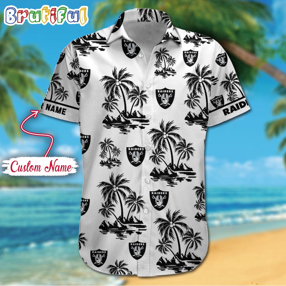 NFL Las Vegas Raiders Palm Tree Tropical Summer Hawaiian Shirt 1