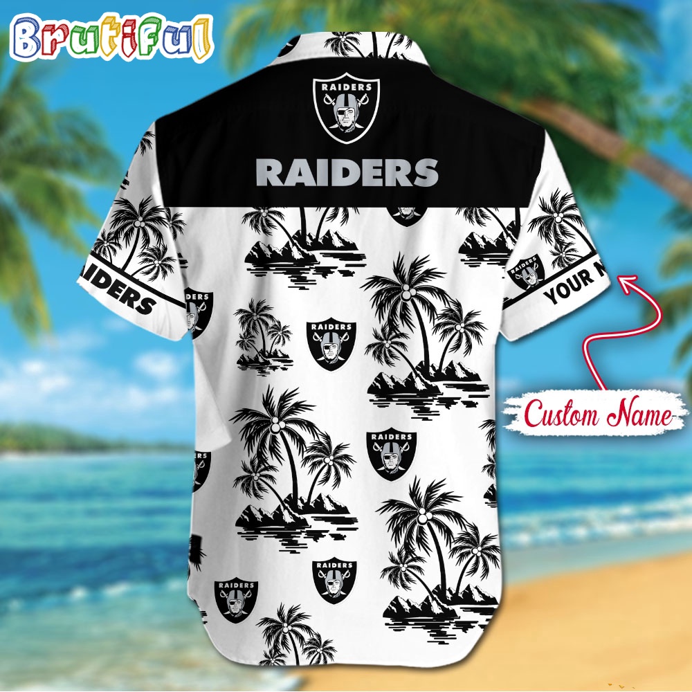 NFL Las Vegas Raiders Palm Tree Tropical Summer Hawaiian Shirt 2
