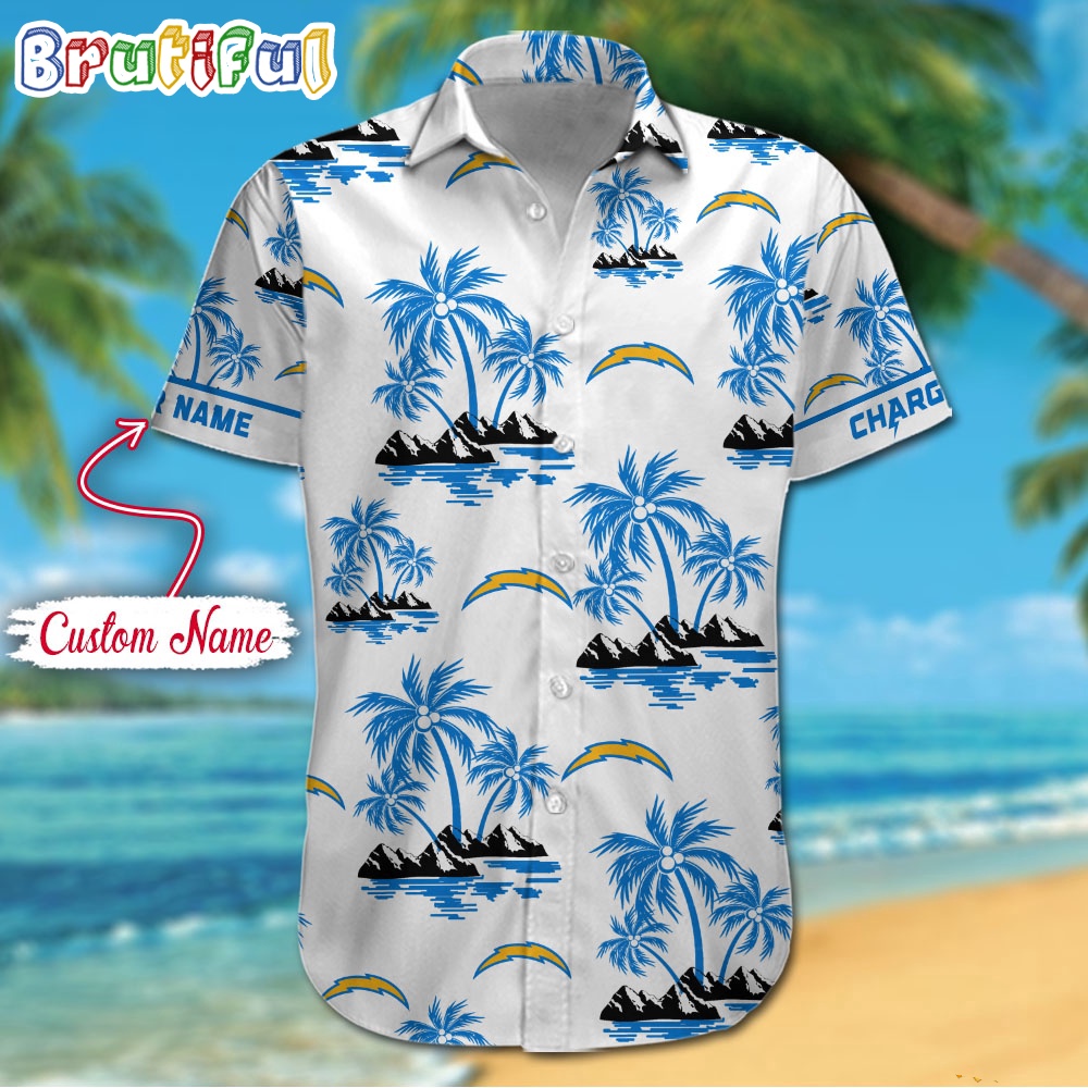 NFL Los Angeles Chargers Palm Tree Tropical Summer Hawaiian Shirt 1