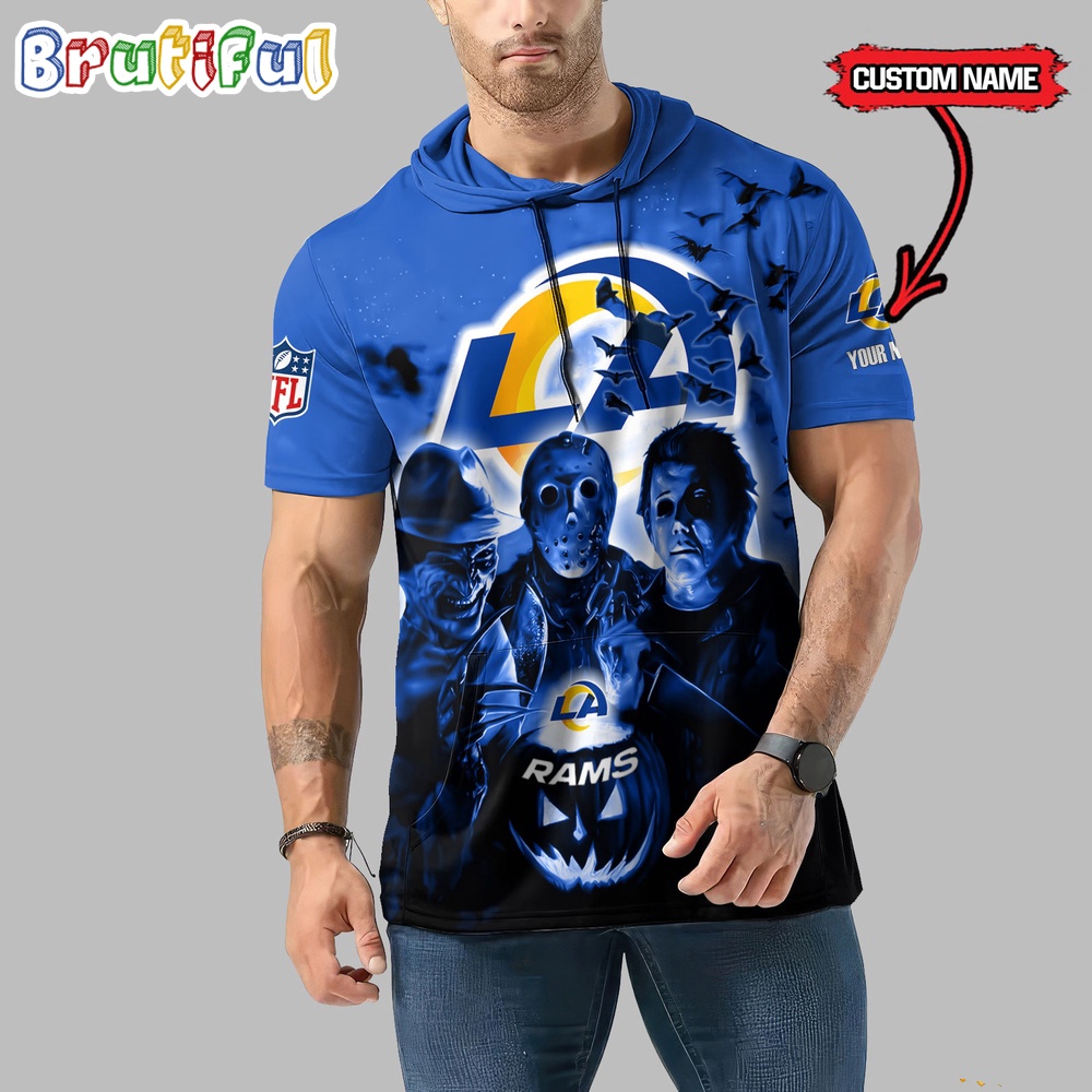 NFL Los Angeles Rams Horror Characters Essential Halloween Sleeveless Hoodie 1