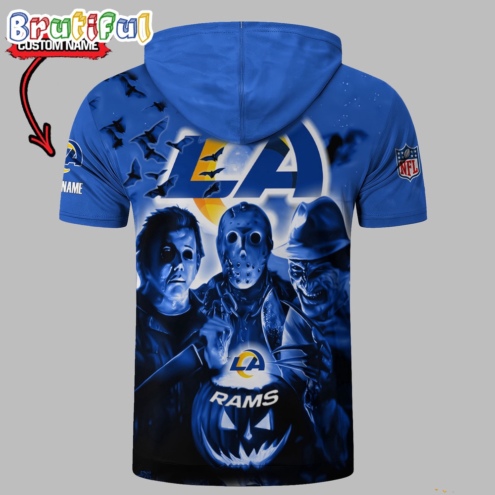 NFL Los Angeles Rams Horror Characters Essential Halloween Sleeveless Hoodie 2