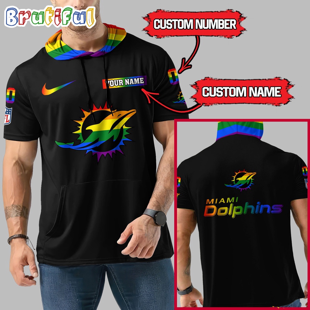 NFL Miami Dolphins LGBT Workout Hoodie Tank Tops Custom LGBT Pride Shirt