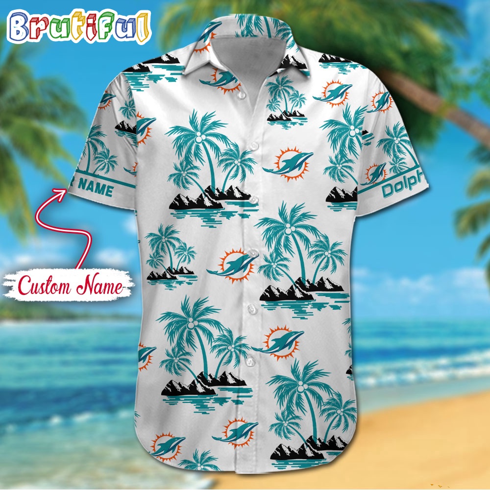 NFL Miami Dolphins Palm Tree Tropical Summer Hawaiian Shirt 1