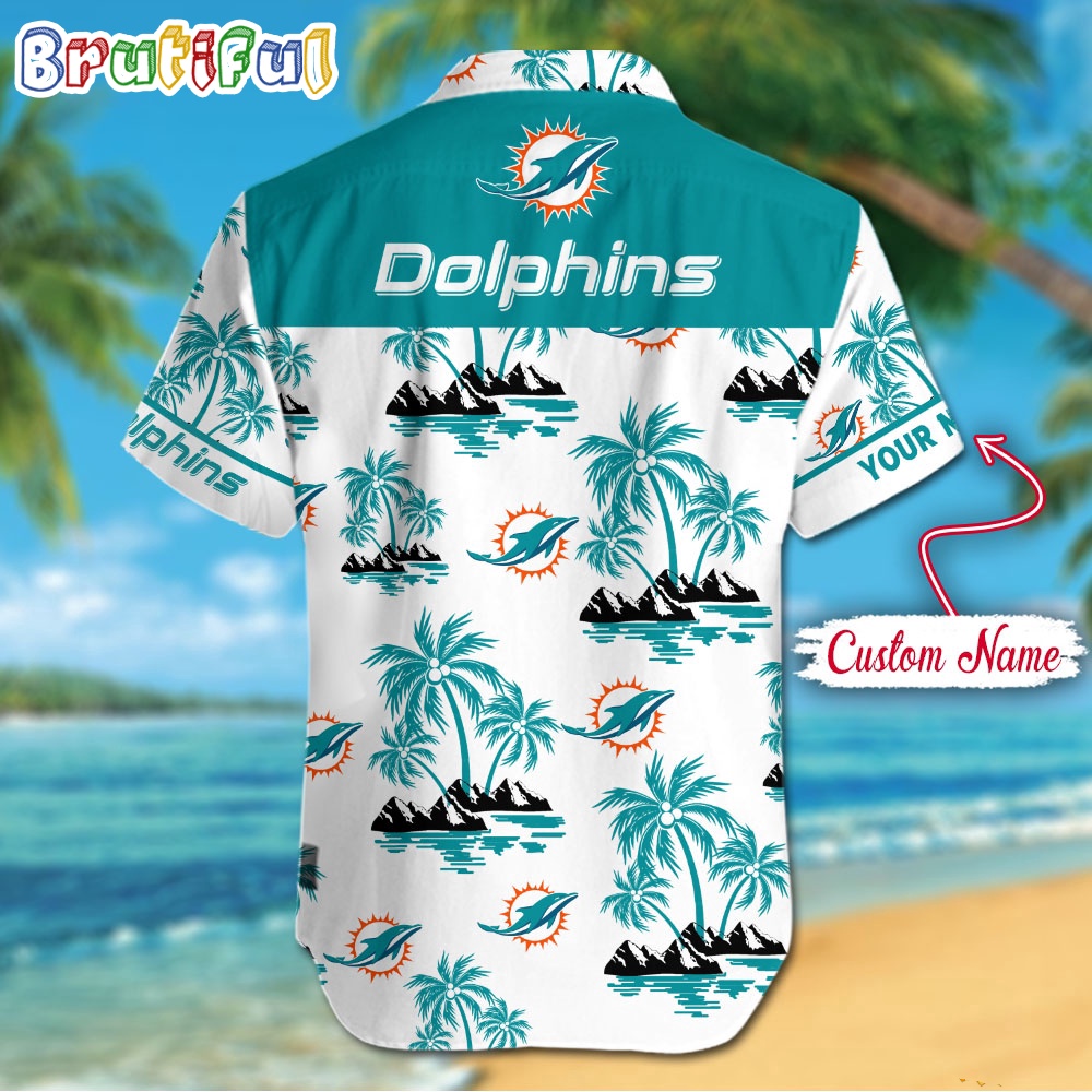 NFL Miami Dolphins Palm Tree Tropical Summer Hawaiian Shirt 2