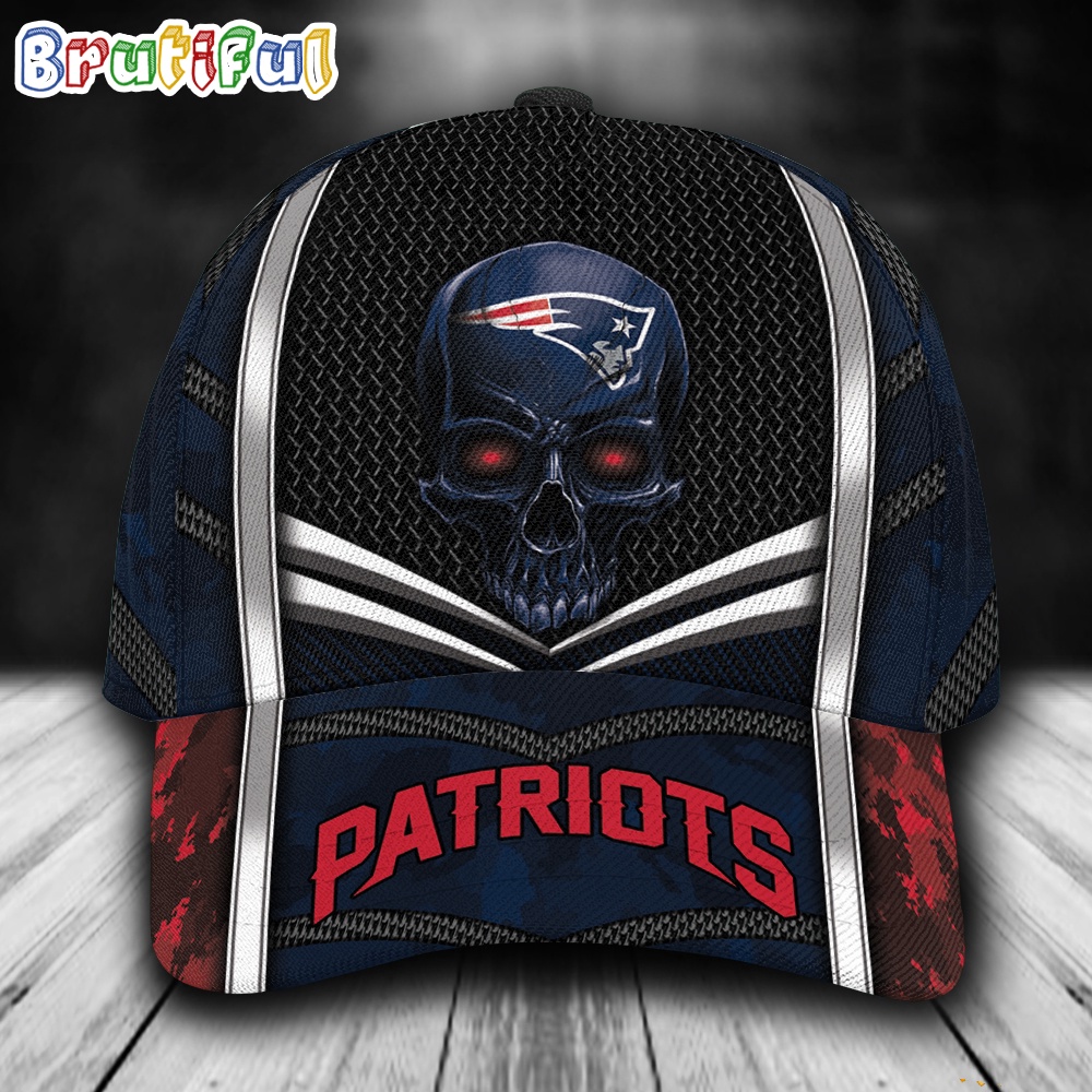 NFL New England Patriots Special Halloween Skull Custom Baseball Cap 1