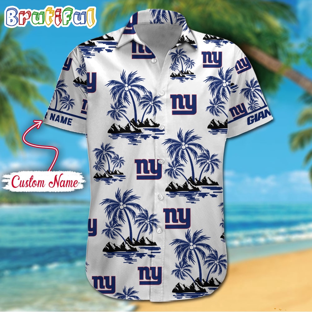 NFL New York Giants Palm Tree Tropical Summer Hawaiian Shirt 1