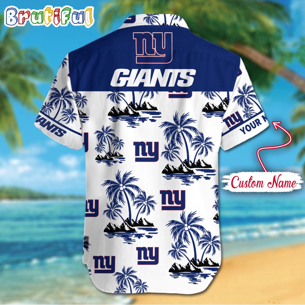 NFL New York Giants Palm Tree Tropical Summer Hawaiian Shirt 2