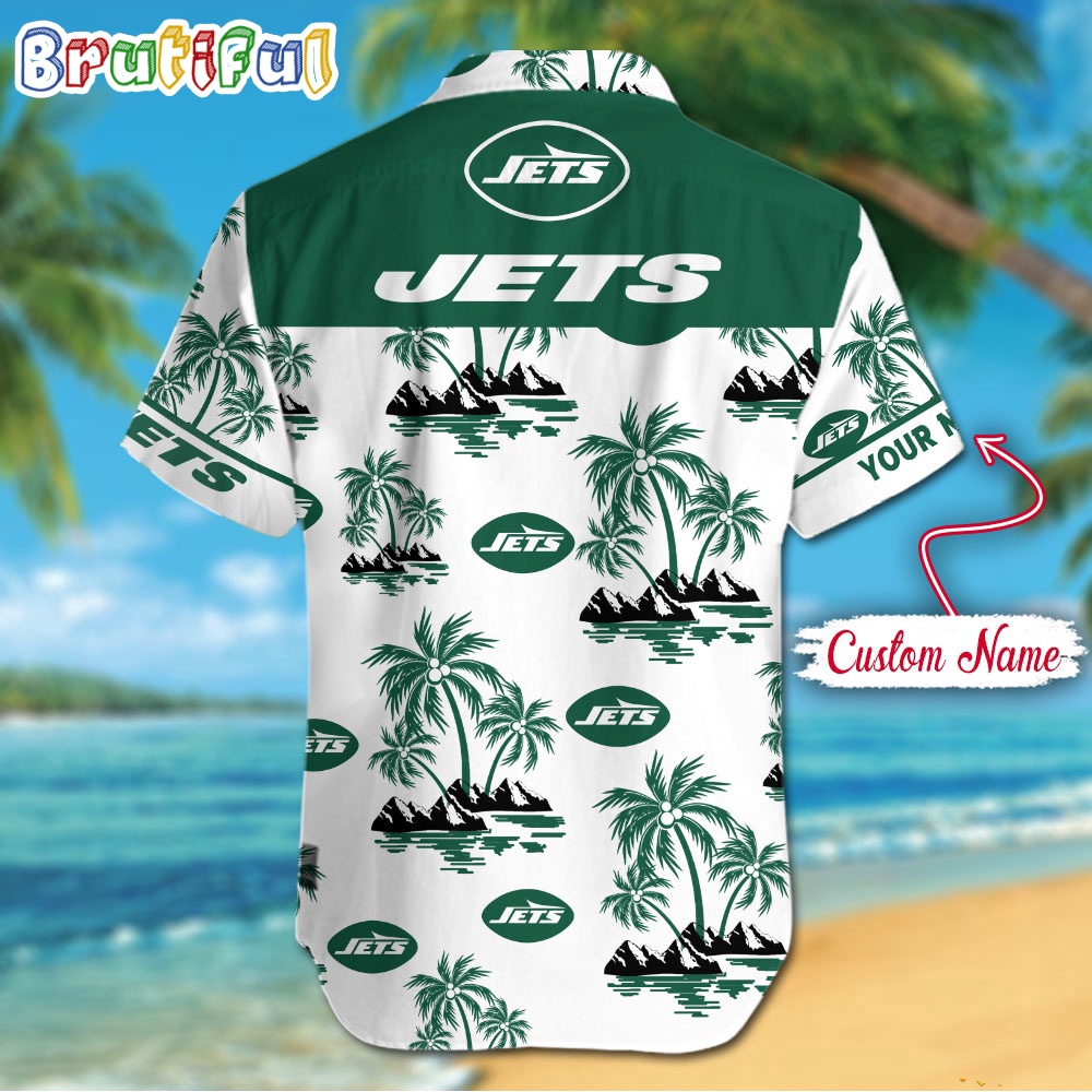 NFL New York Jets Palm Tree Tropical Summer Hawaiian Shirt 2