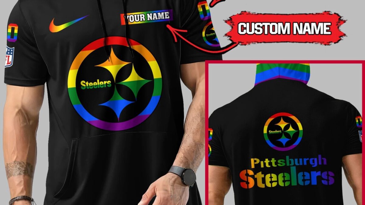NFL Pittsburgh Steelers LGBT Workout Hoodie Tank Tops Custom LGBT