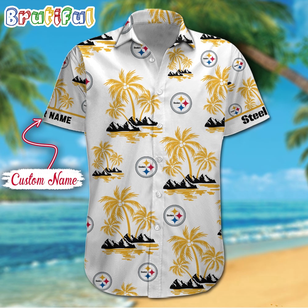 NFL Pittsburgh Steelers Palm Tree Tropical Summer Hawaiian Shirt 1