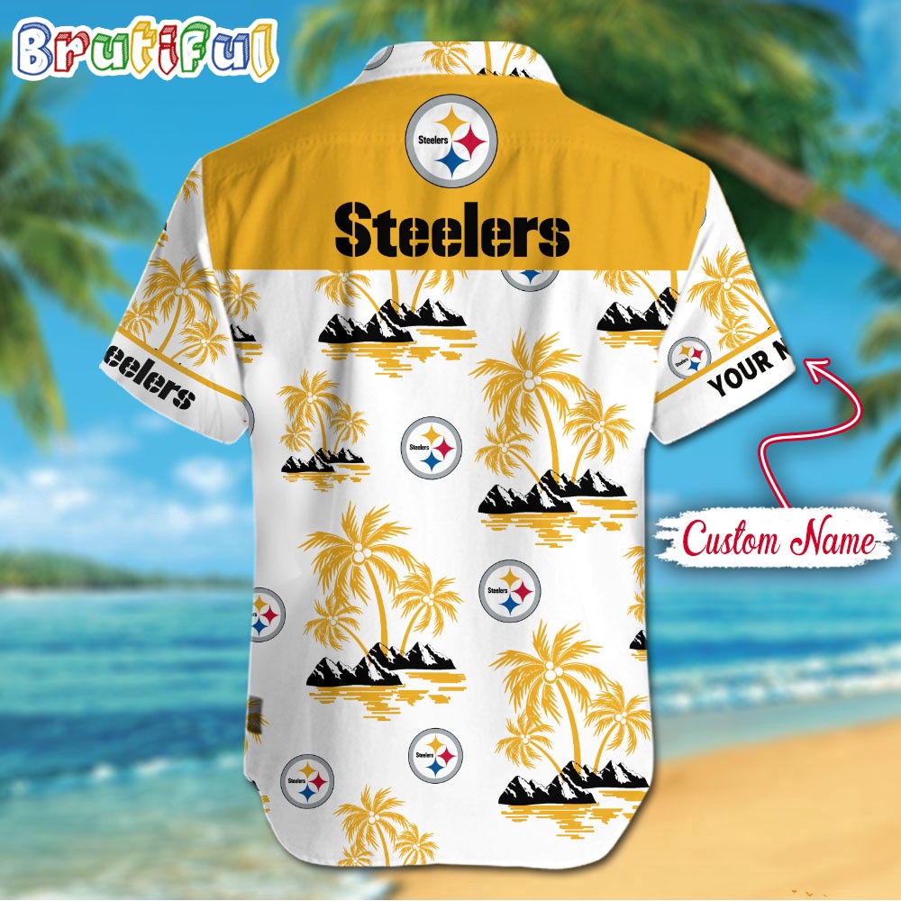 NFL Pittsburgh Steelers Palm Tree Tropical Summer Hawaiian Shirt 2