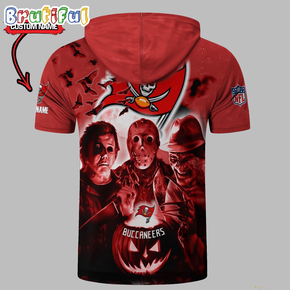 NFL Tampa Bay Buccaneers Horror Characters Essential Halloween Sleeveless Hoodie 2