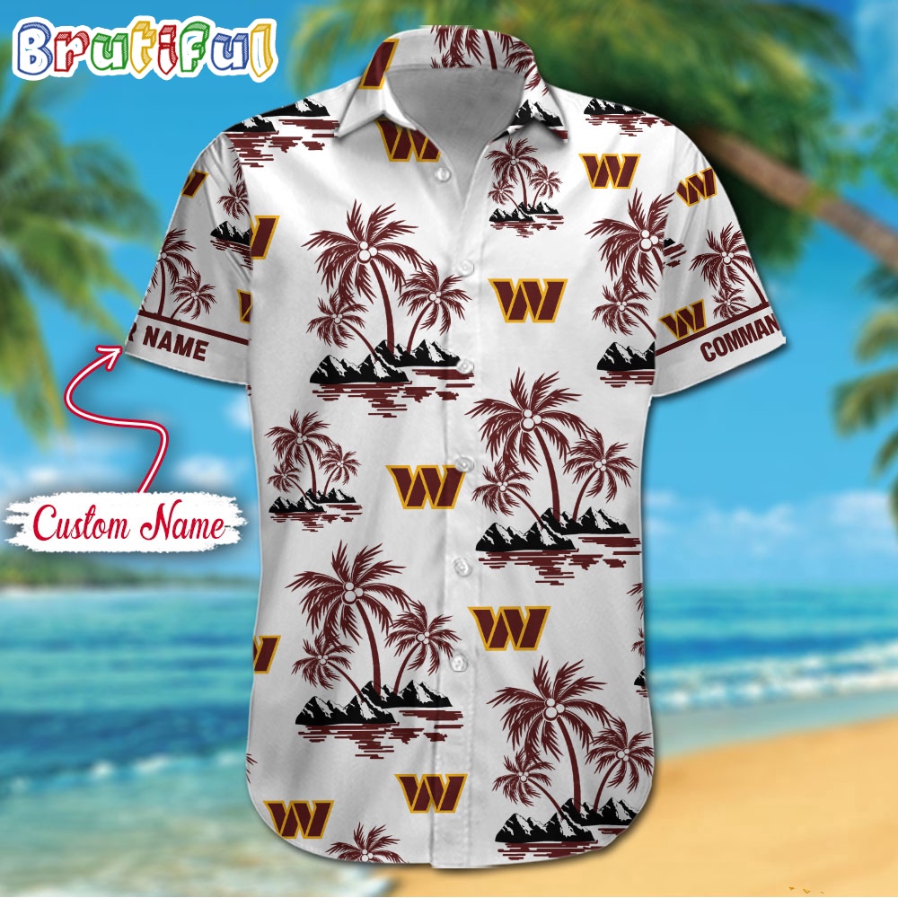NFL Washington Commanders Palm Tree Tropical Summer Hawaiian Shirt 1