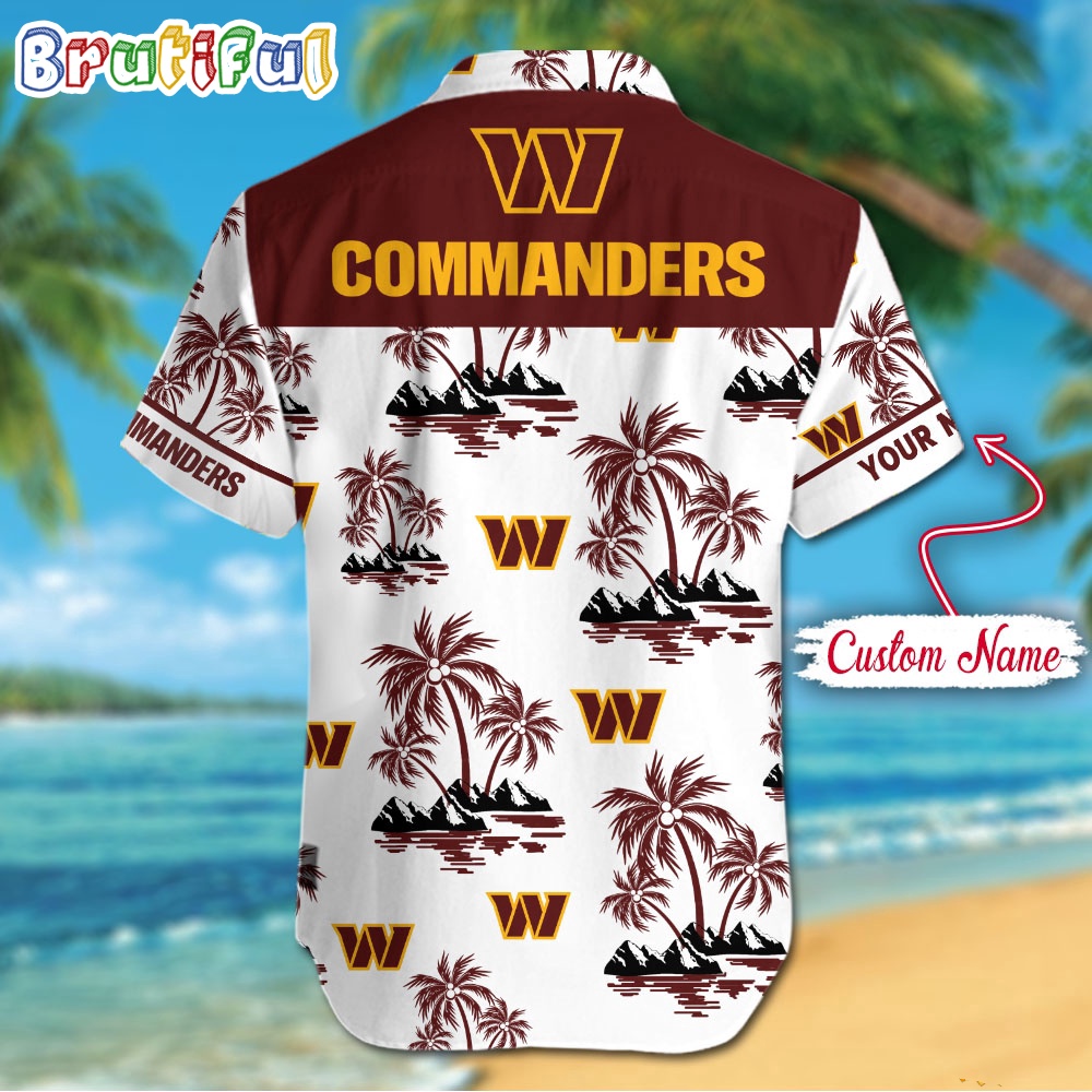 NFL Washington Commanders Palm Tree Tropical Summer Hawaiian Shirt 2