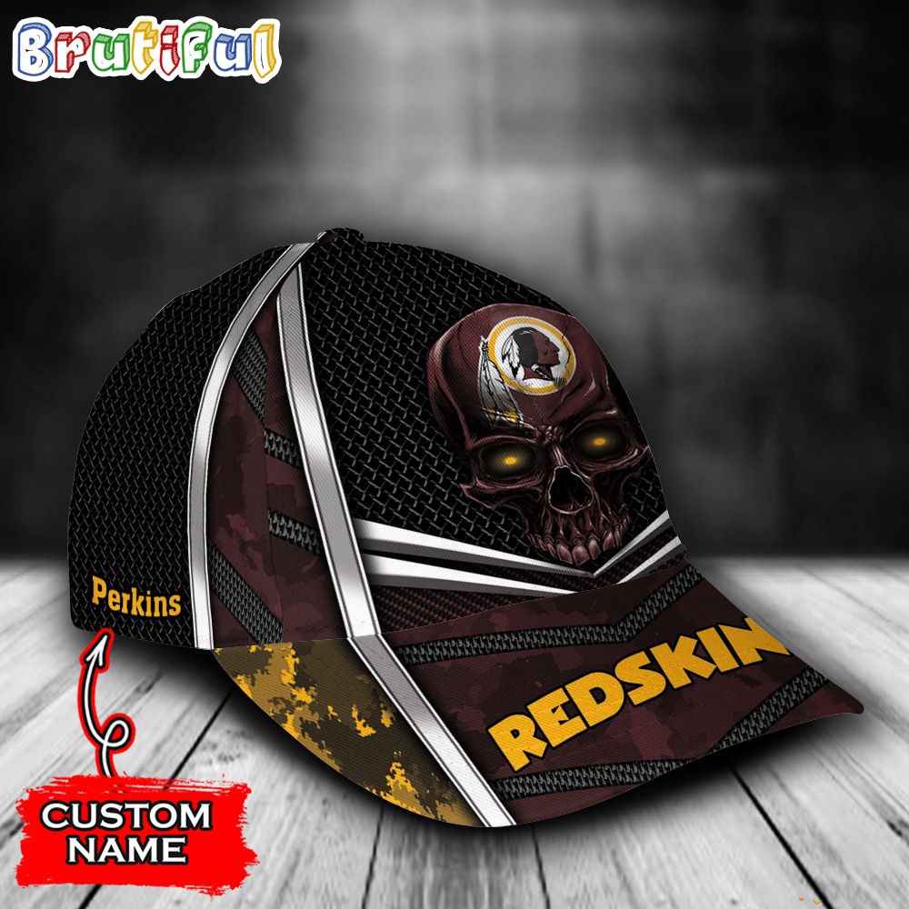 NFL Washington Redskins Special Halloween Skull Custom Baseball Cap 2