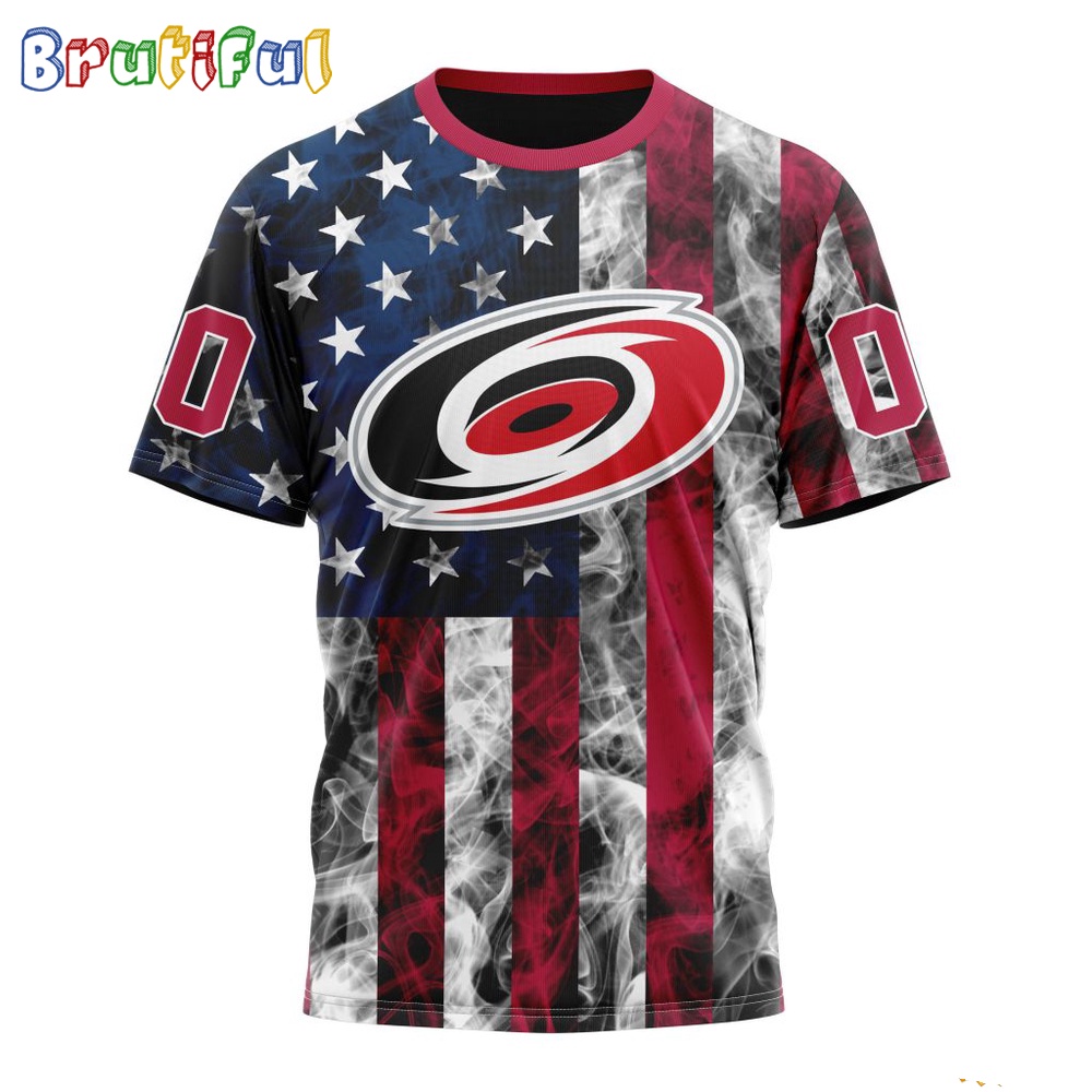 NHL Carolina Hurricanes Happy Independence Day The 4th Of July 3D T Shirt 1