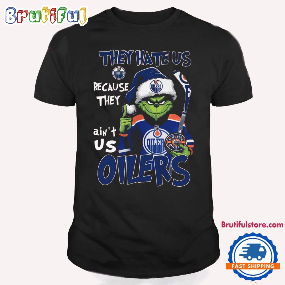 NHL Edmonton Oilers Grinch Christmas Hockey T Shirt