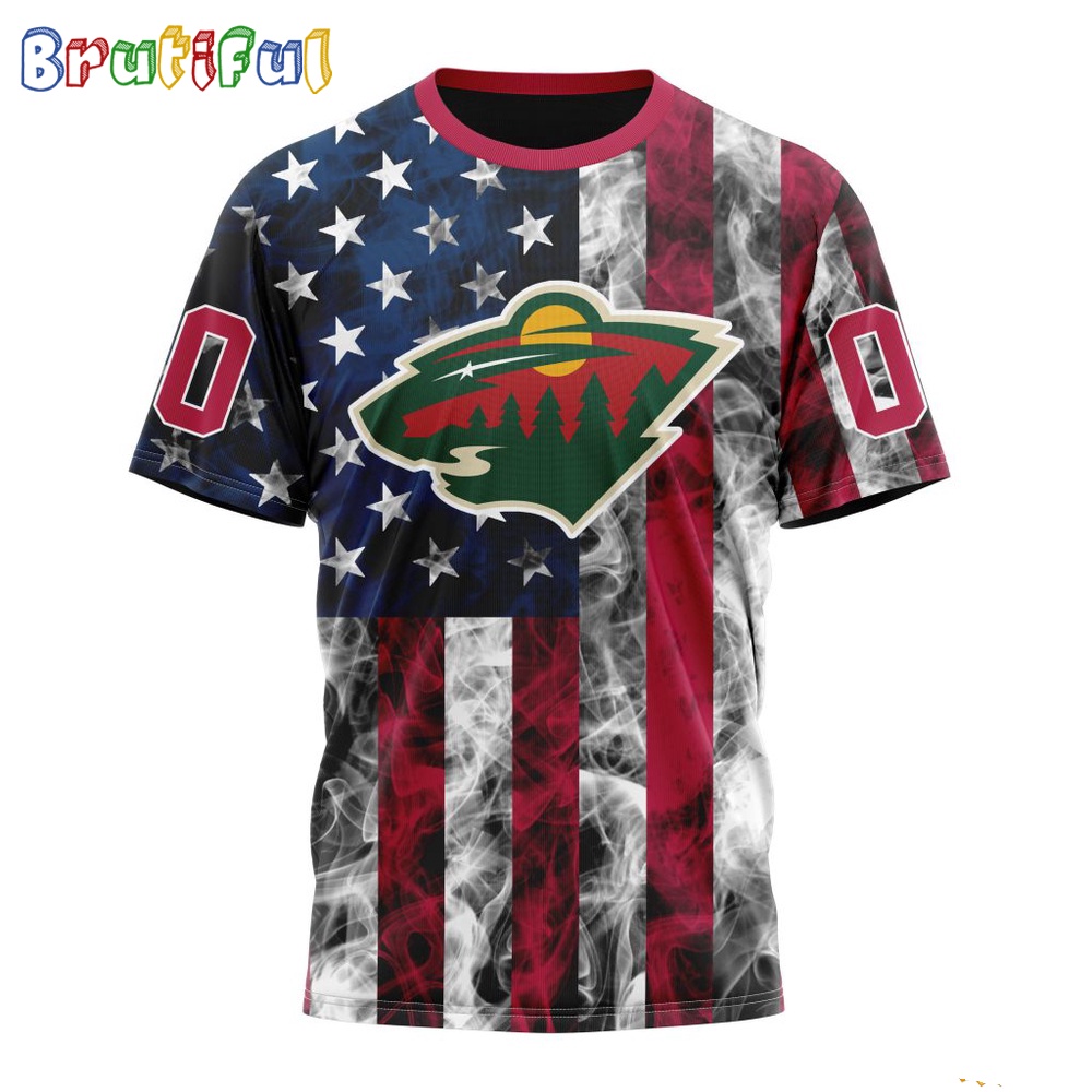NHL Minnesota Wild Happy Independence Day The 4th Of July 3D T Shirt 1