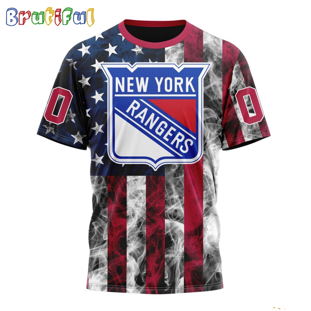NHL New York Rangers Happy Independence Day The 4th Of July 3D T Shirt 1