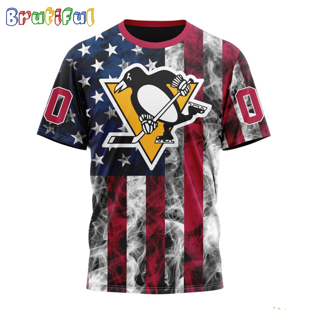NHL Pittsburgh Penguins Happy Independence Day The 4th Of July 3D T Shirt 1