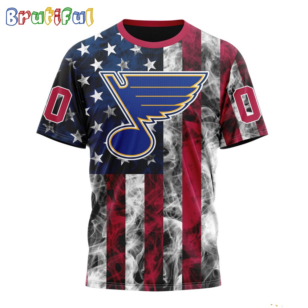 NHL St Louis Blues Happy Independence Day The 4th Of July 3D T Shirt 1