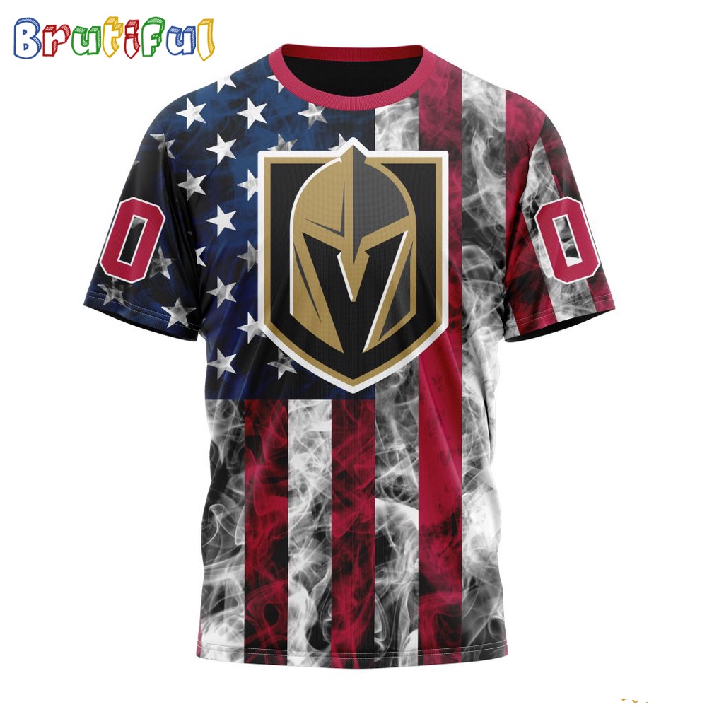 NHL Vegas Golden Knights Happy Independence Day The 4th Of July 3D T Shirt 1