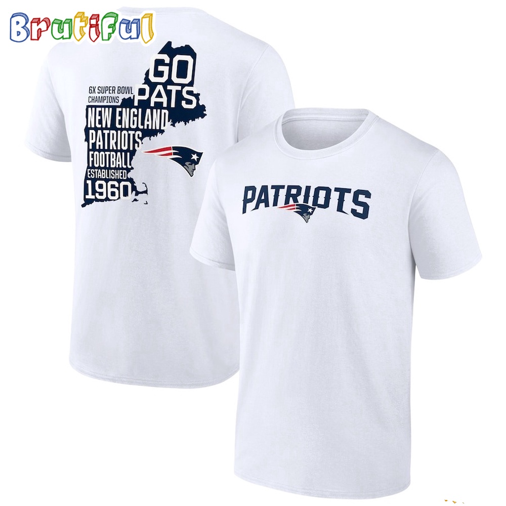 New England Patriots Maps Football 2024 New T Shirt 1