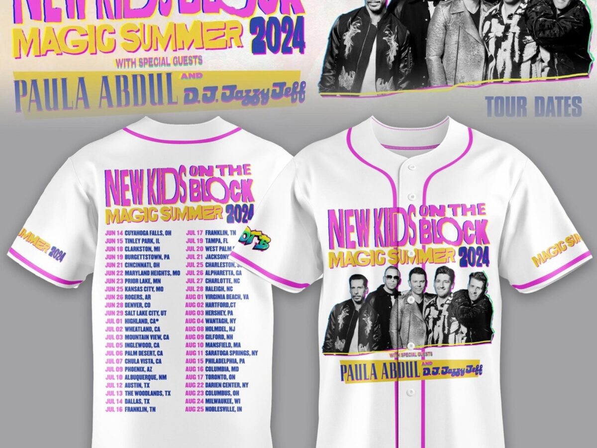 New Kids On The Block Magic Summer Tour 2024 Baseball Jersey, New