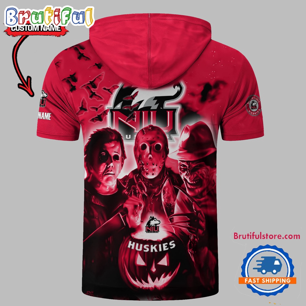 Northern Illinois Huskies Horror Characters Essential Halloween Sleeveless Hoodie 2