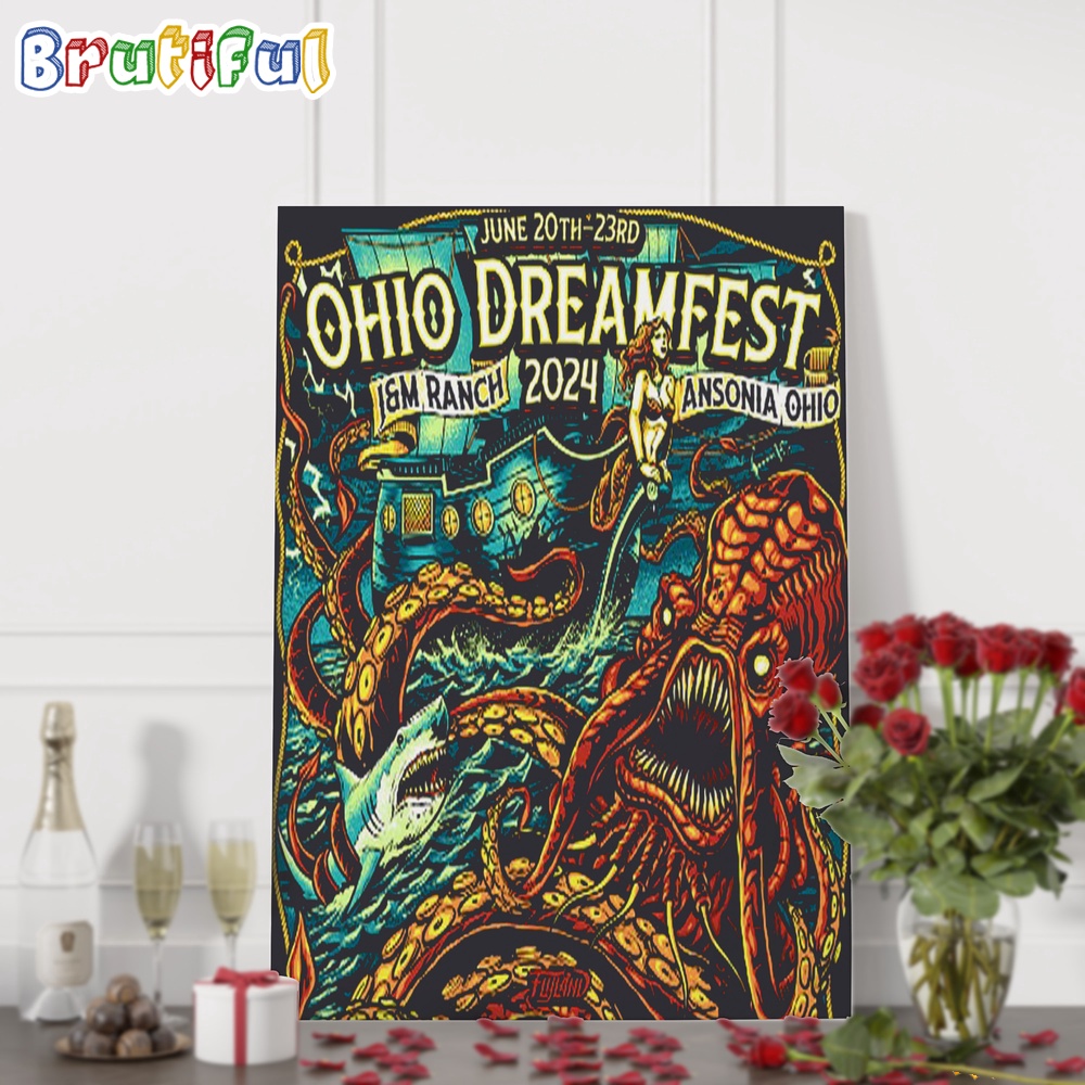 Ohio Dreamfest June 20 2024 Ansonia OH Wall Art Poster Canvas