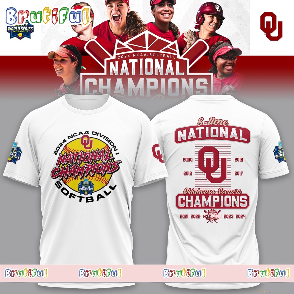 Oklahoma Sooners 2024 NCAA Softball Women's College World Series Champions Locker Room T Shirt