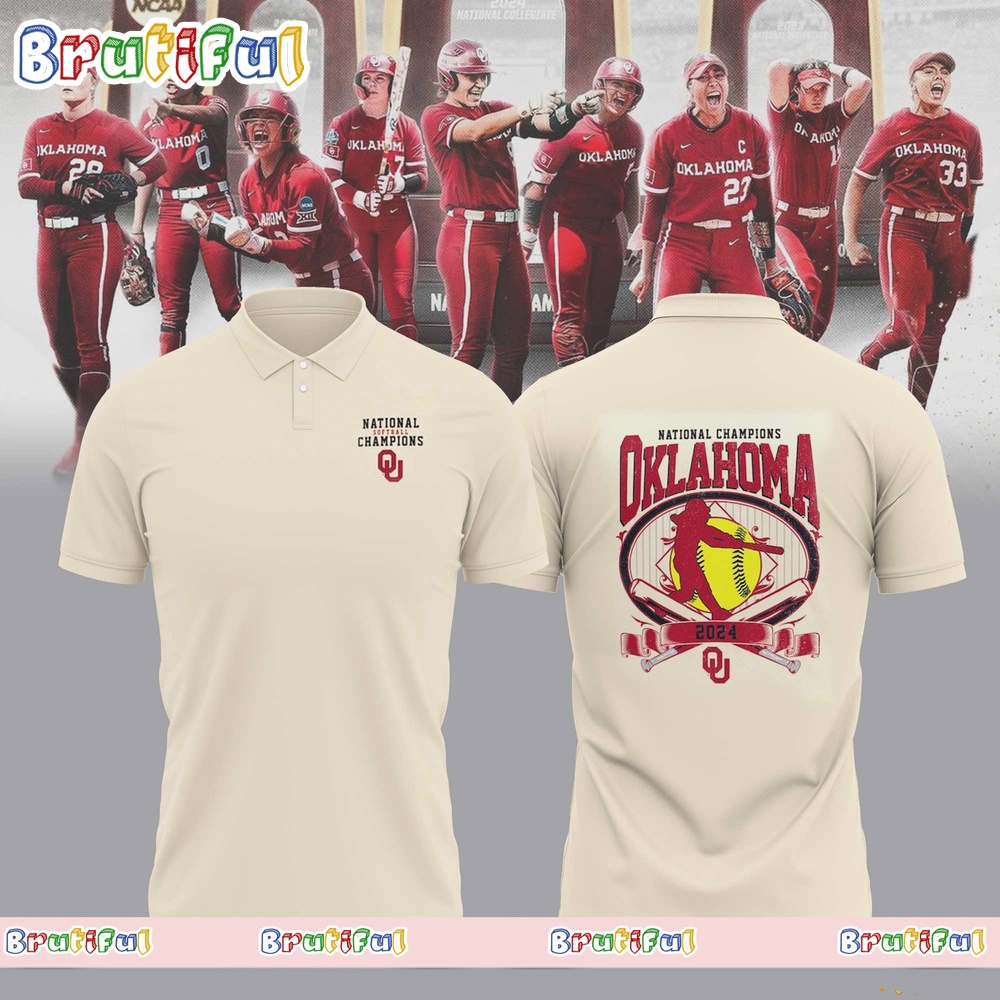 Oklahoma Sooners Four Peat NCAA Softball Women's Champions Polo Shirt