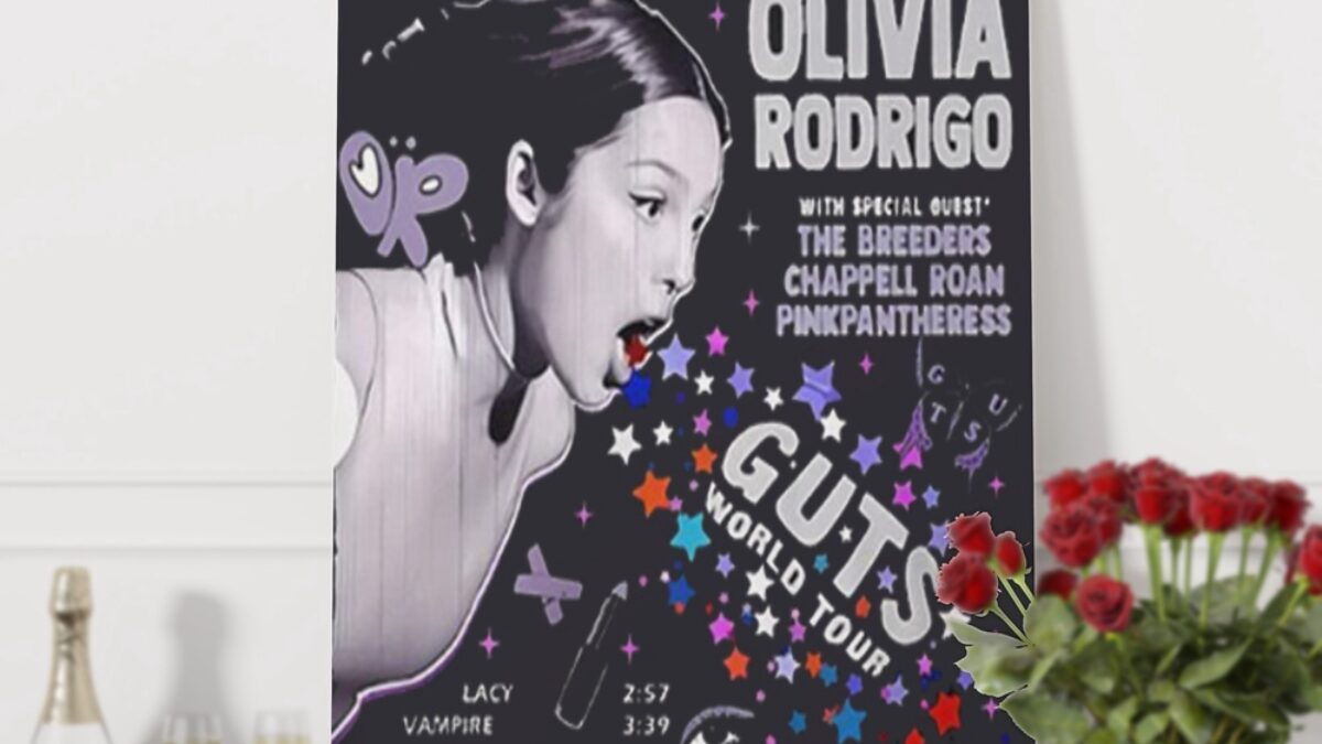 Olivia Rodrigo Guts World Tour 2024 Poster Canvas Art