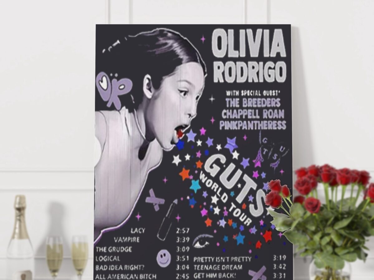 Olivia Rodrigo Guts World Tour 2024 Poster Canvas Art