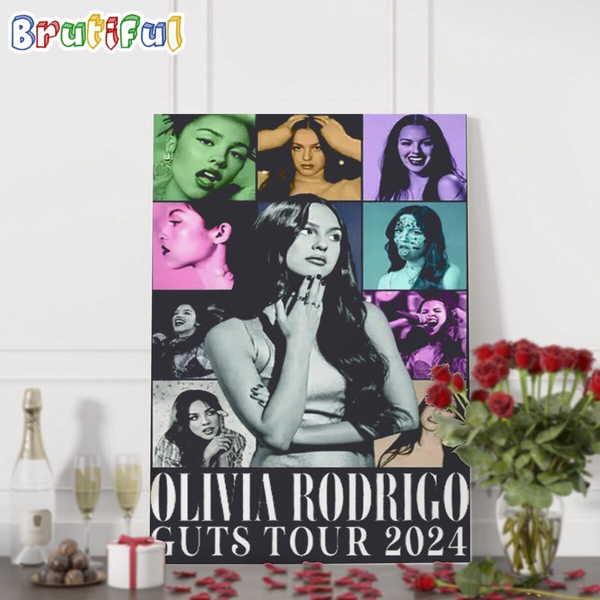 Olivia Rodrigo Guts World Tour Poster Canvas, Guts Tour 2024