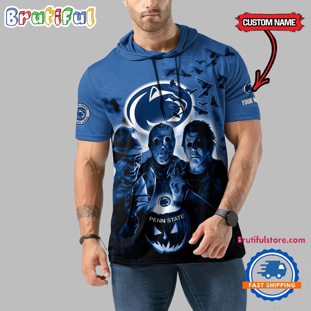 Penn State Nittany Lions Horror Characters Essential Halloween Sleeveless Hoodie 1