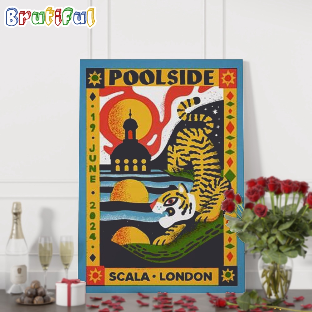Poolside June 19 2024 Tour Scala London Uk Wall Art Poster Canvas
